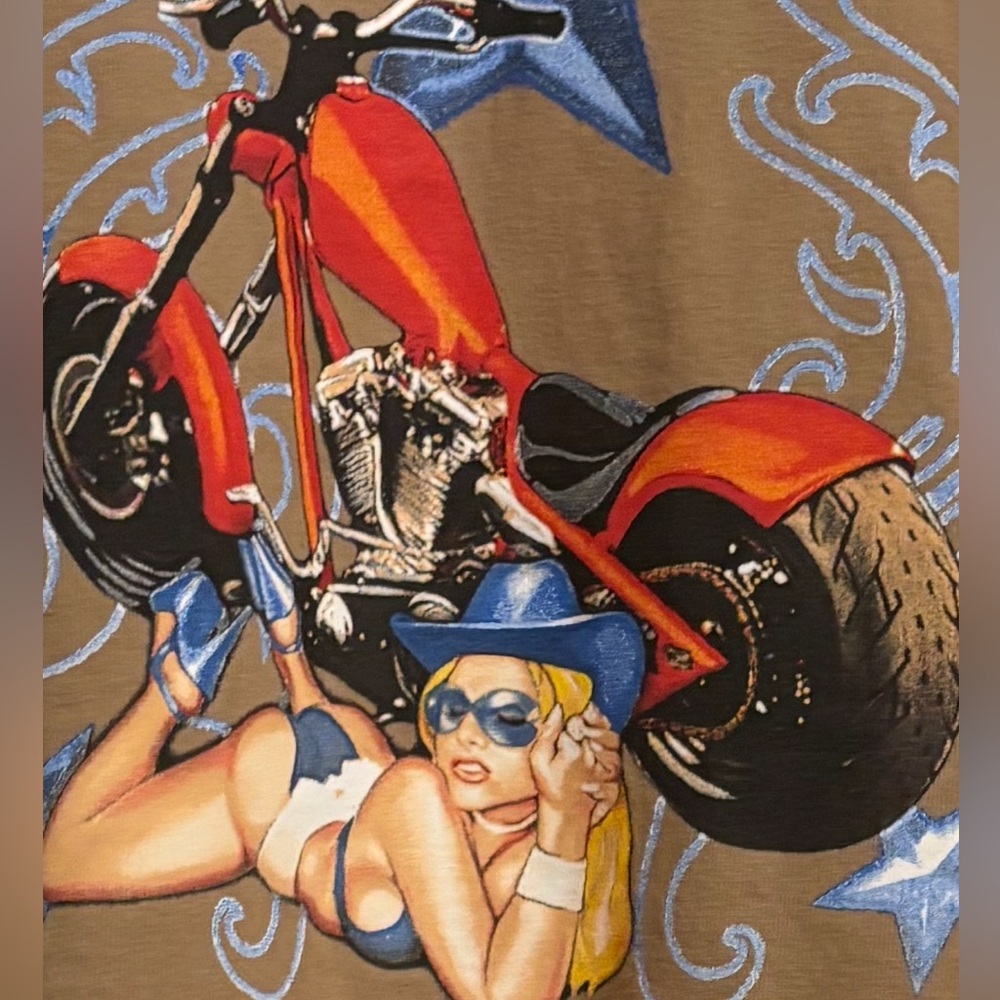 Vintage Ride Hard Ride Fast Harley-Davidson Biketoberfest Bikini Babe Daytona XL